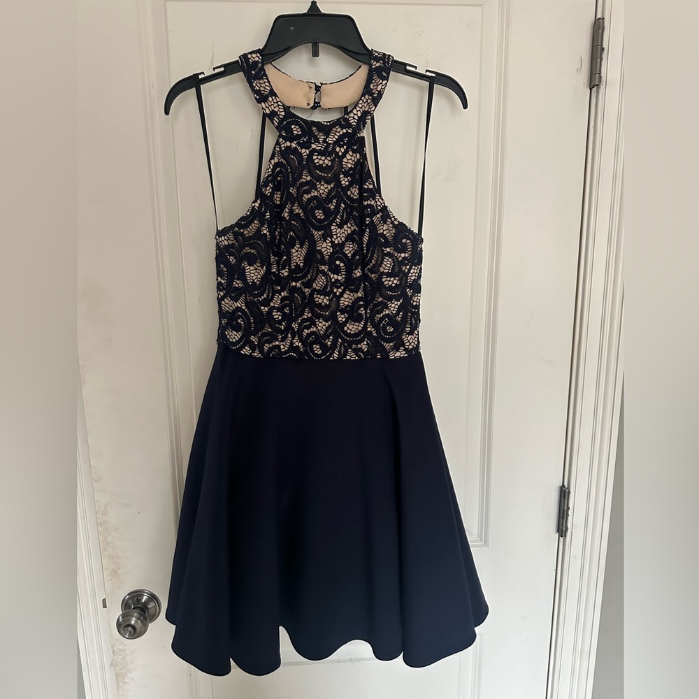 navy formal dress